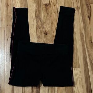 Ralph Lauren Black Leggings with Pink Side Stripe